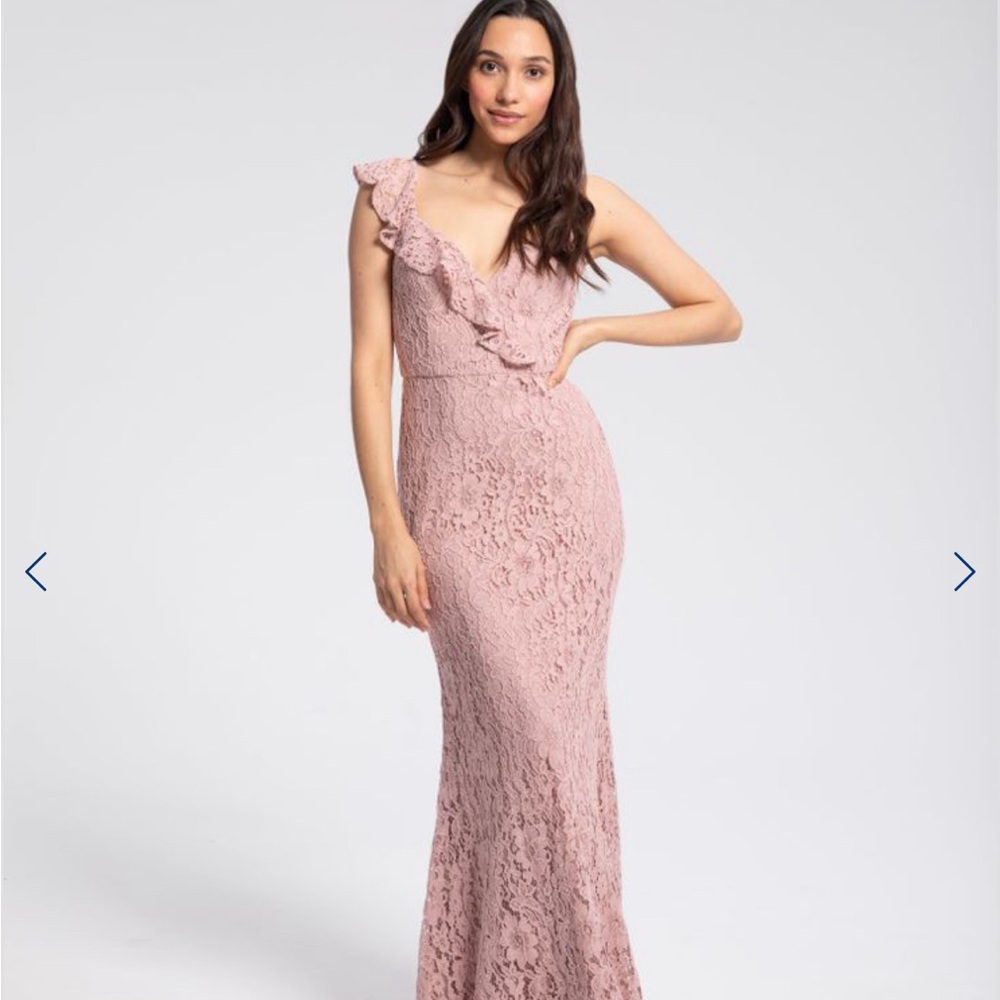 HAYLEY PAIGE OCCASIONS Lace Dusty Rose Bridesmaid or MOB dress 14